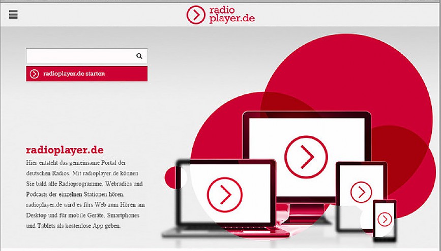 Die aktuelle Webseite der k&uuml;nftigen gemeinsamen Radioplattform