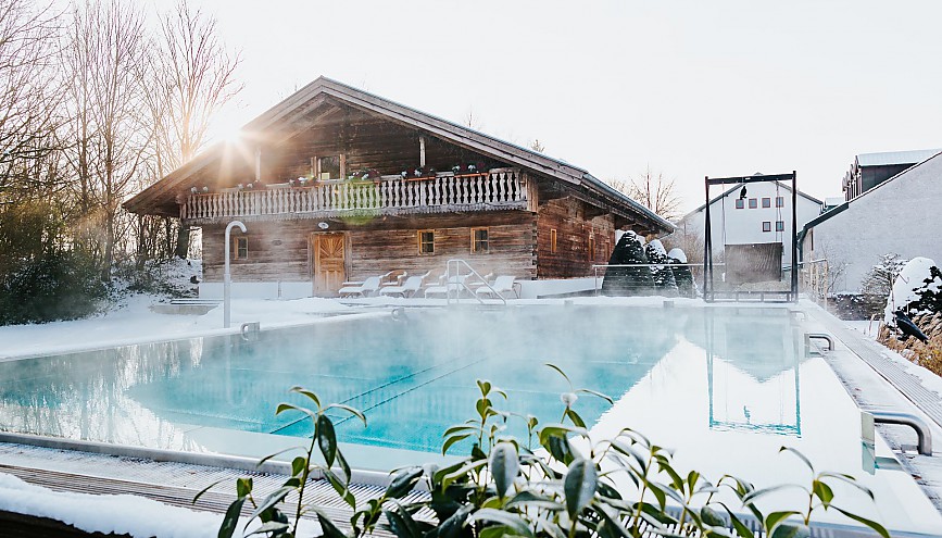Eine winterliche Auszeit von Alltag und Berufsleben bietet das Saunastadl des Hotel Drei Quellen Eine winterliche Auszeit von Alltag und Berufsleben bietet das Saunastadl des Hotel Drei Quellen