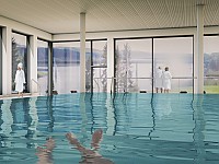 20 Meter langes Schwimmbecken mit Panoramablick aufs Zeulenrodaer Meer
