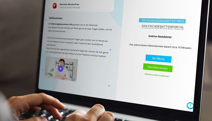 Dank des zeitversetzten Videointerviews von CleverConnect können Einstellungsprozesse digitalisiert und die Candidate Experience optimiert werden. Dank des zeitversetzten Videointerviews von CleverConnect können Einstellungsprozesse digitalisiert und die Candidate Experience optimiert werden.