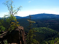 Blick von den Rabenklippen auf den Brocken